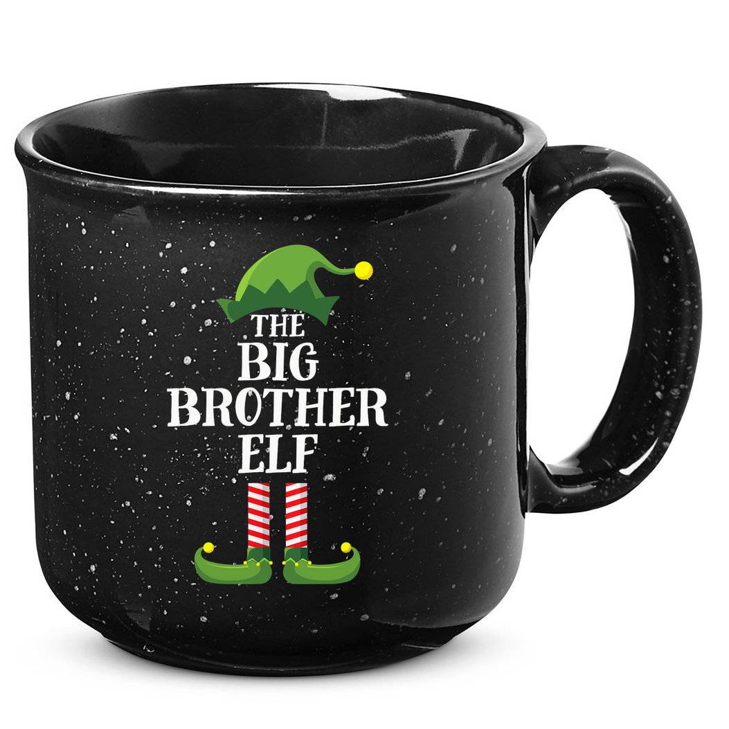 Big Brother Elf Matching Family Group Christmas Party 15oz Campfire Ceramic Mug