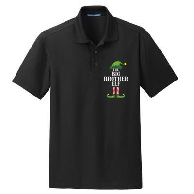 Big Brother Elf Matching Family Group Christmas Party Dry Zone Grid Polo