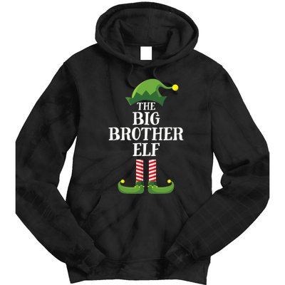 Big Brother Elf Matching Family Group Christmas Party Tie Dye Hoodie