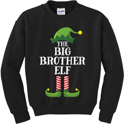 Big Brother Elf Matching Family Group Christmas Party Kids Sweatshirt