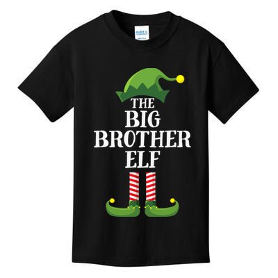 Big Brother Elf Matching Family Group Christmas Party Kids T-Shirt