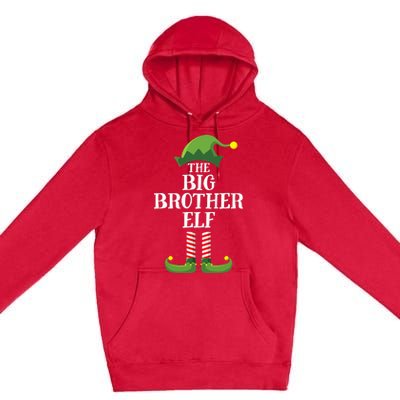 Big Brother Elf Matching Family Group Christmas Party Premium Pullover Hoodie