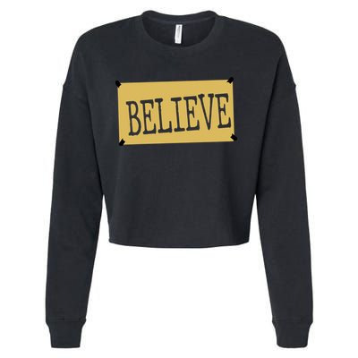 Believe Cropped Pullover Crew