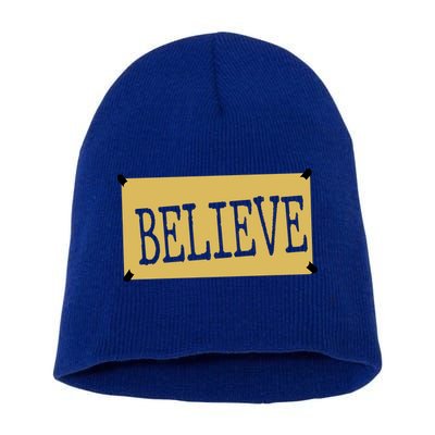 Believe Short Acrylic Beanie