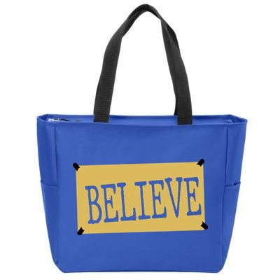 Believe Zip Tote Bag