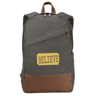Believe Cotton Canvas Backpack