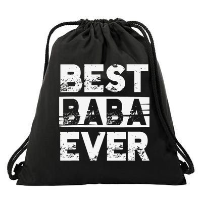 Best Baba Ever Gift For Grandpa Father's Day Drawstring Bag