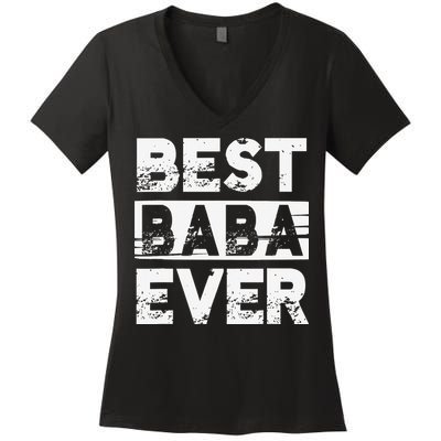 Best Baba Ever Gift For Grandpa Father's Day Women's V-Neck T-Shirt