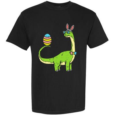 Brontosaurus Bunny Ears Egg Easter Day Dinosaur Garment-Dyed Heavyweight T-Shirt