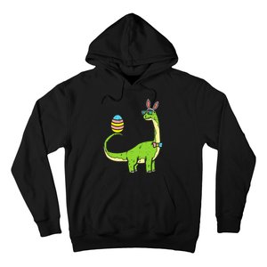 Brontosaurus Bunny Ears Egg Easter Day Dinosaur Hoodie