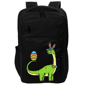 Brontosaurus Bunny Ears Egg Easter Day Dinosaur Impact Tech Backpack