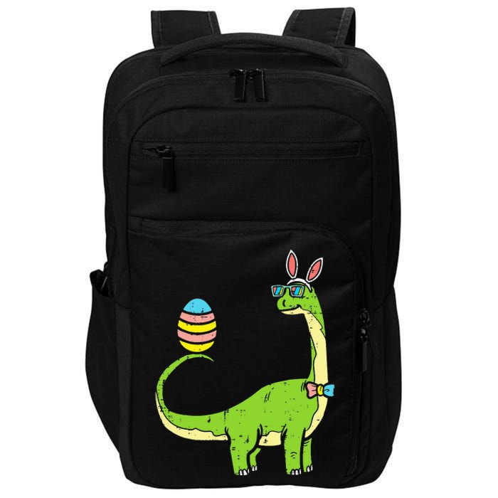 Brontosaurus Bunny Ears Egg Easter Day Dinosaur Impact Tech Backpack