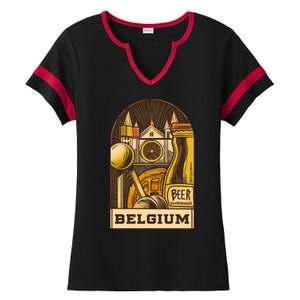 Belgium Beer Europe Ladies Halftime Notch Neck Tee