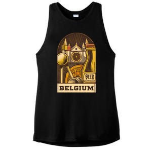 Belgium Beer Europe Ladies PosiCharge Tri-Blend Wicking Tank