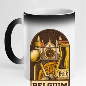 Belgium Beer Europe 11oz Black Color Changing Mug