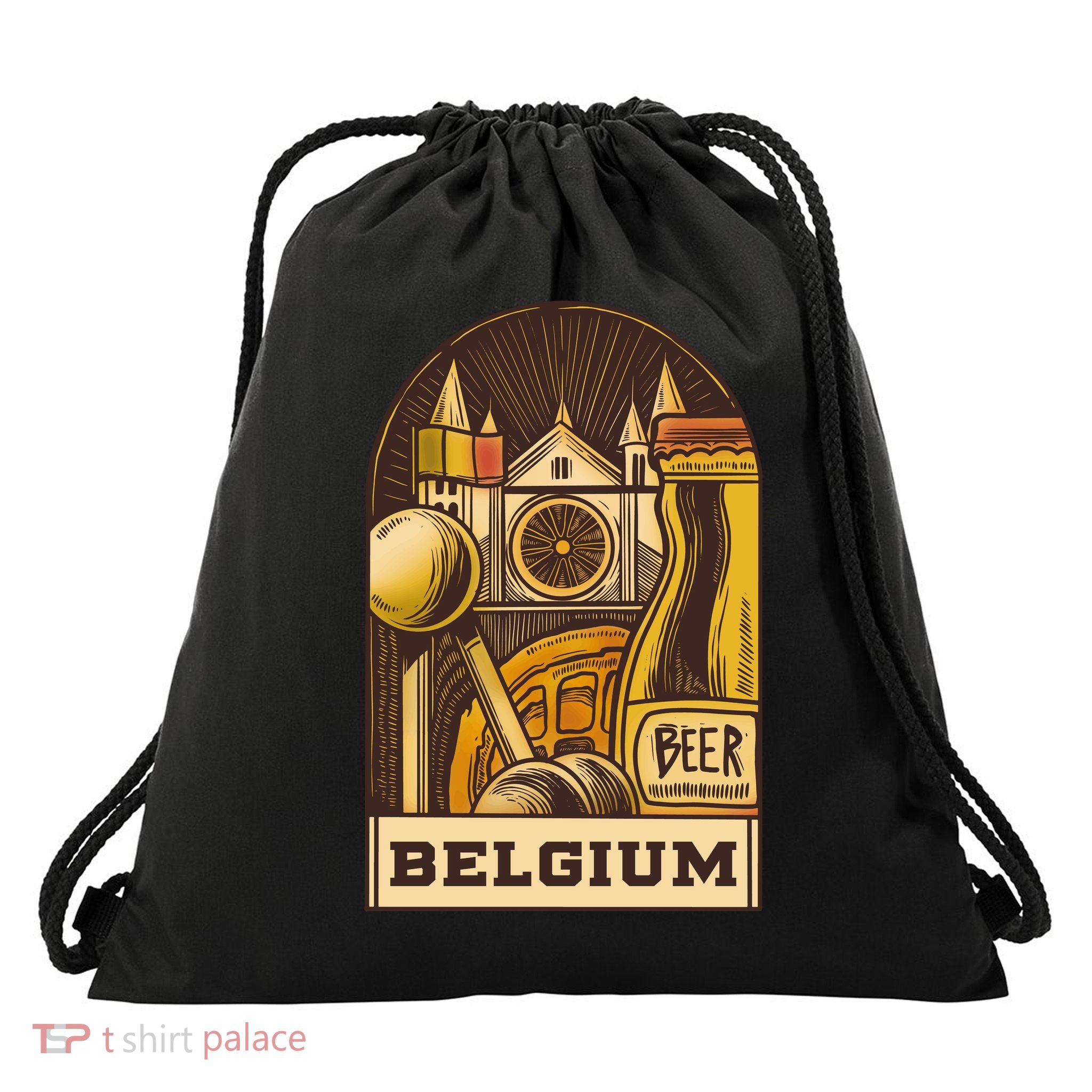 Belgium Beer Europe Drawstring Bag