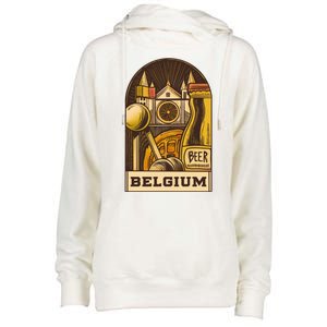 Belgium Beer Europe Womens Funnel Neck Pullover Hood