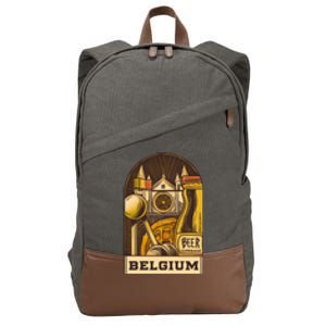 Belgium Beer Europe Cotton Canvas Backpack