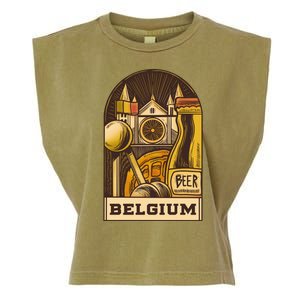 Belgium Beer Europe Garment-Dyed Women's Muscle Tee