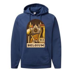 Belgium Beer Europe Performance Fleece Hoodie