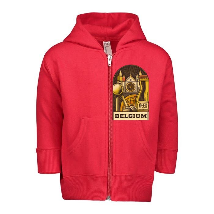 Belgium Beer Europe Toddler Zip Fleece Hoodie