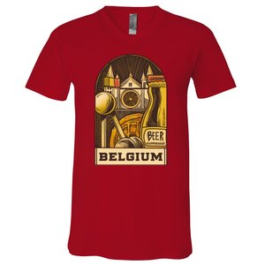 Belgium Beer Europe V-Neck T-Shirt