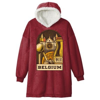 Belgium Beer Europe Hooded Wearable Blanket