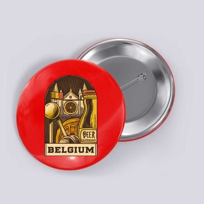 Belgium Beer Europe Button