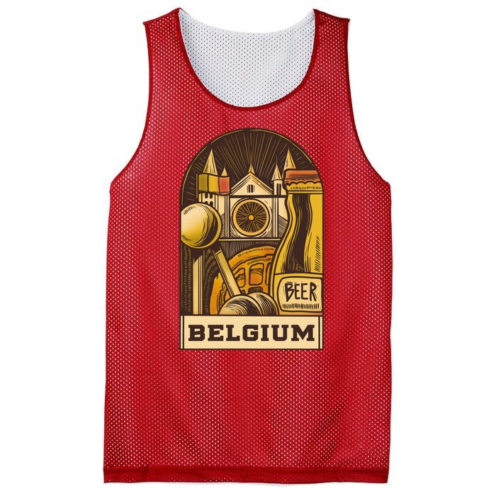 Belgium Beer Europe Mesh Reversible Basketball Jersey Tank