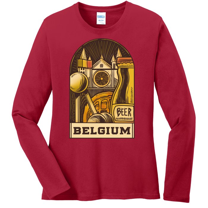 Belgium Beer Europe Ladies Long Sleeve Shirt