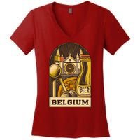 Belgium Beer Europe Women's V-Neck T-Shirt