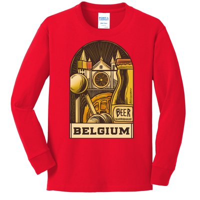 Belgium Beer Europe Kids Long Sleeve Shirt