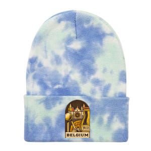 Belgium Beer Europe Tie Dye 12in Knit Beanie