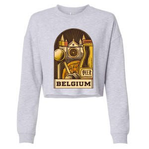 Belgium Beer Europe Cropped Pullover Crew