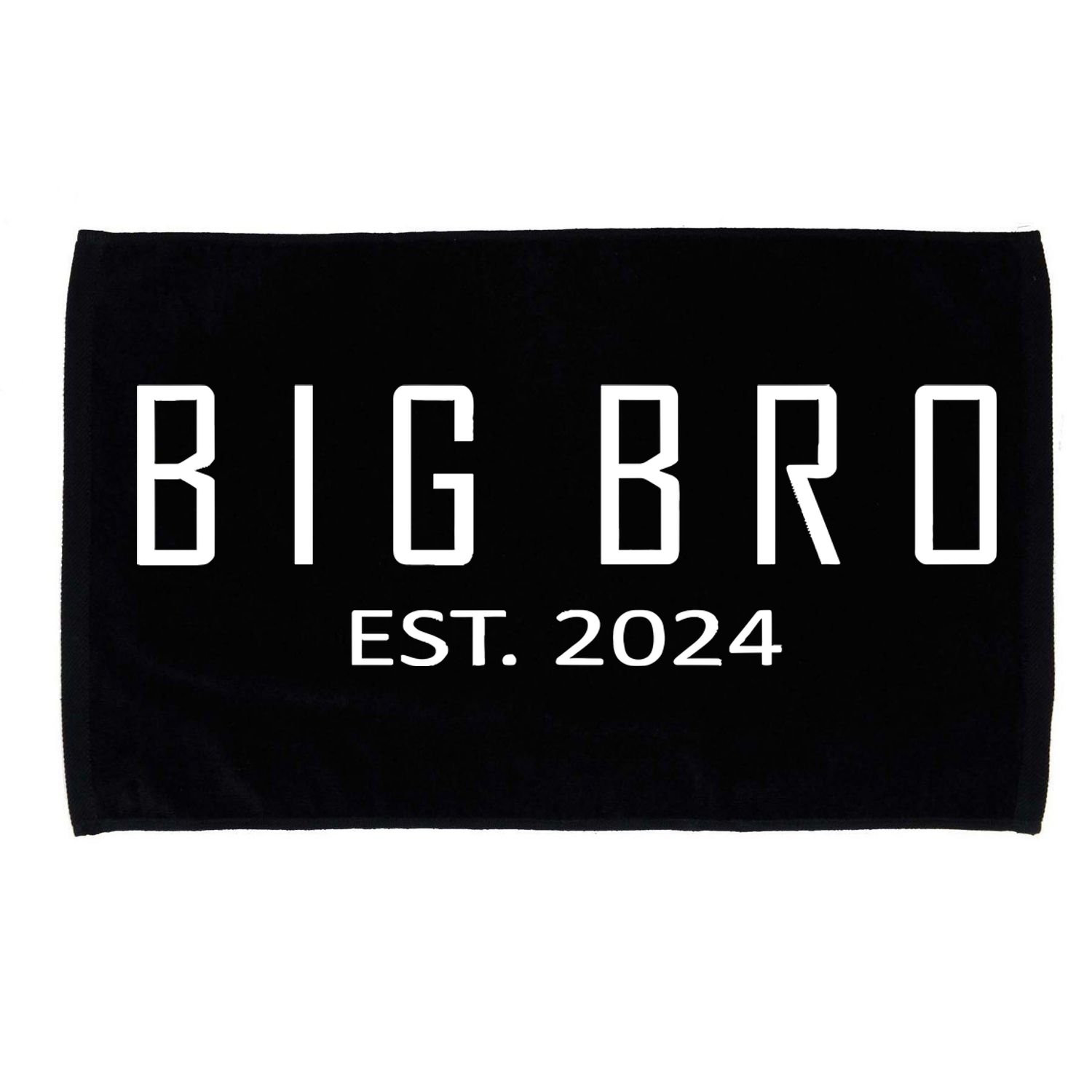 Big Bro Est 2024 Funny First Time Brother Promoted Microfiber Hand Towel