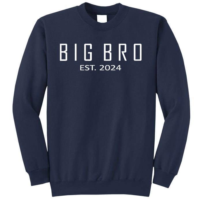 Big Bro Est 2024 Funny First Time Brother Promoted Sweatshirt