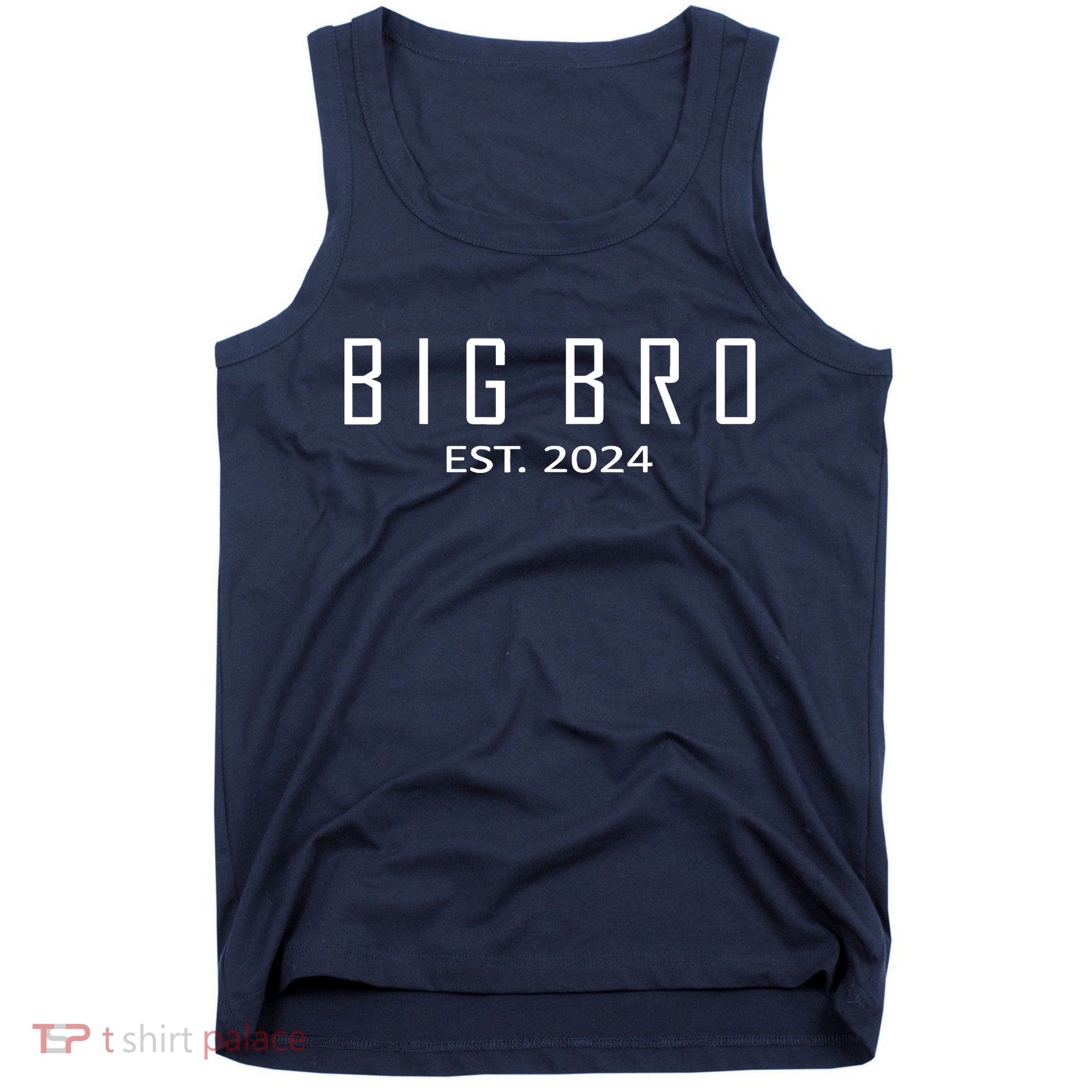 Big Bro Est 2024 Funny First Time Brother Promoted Tank Top