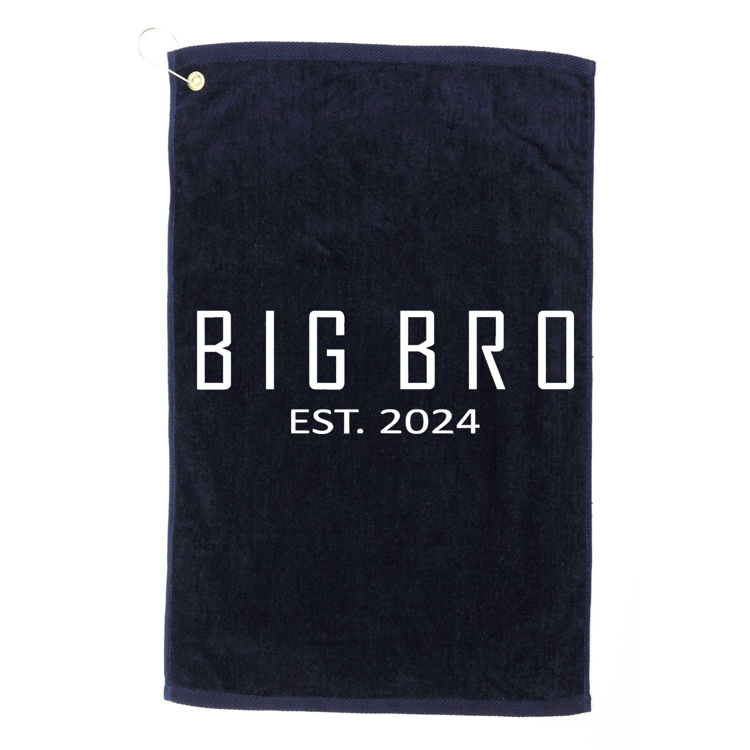 Big Bro Est 2024 Funny First Time Brother Promoted Golf Towel