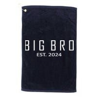 Big Bro Est 2024 Funny First Time Brother Promoted Golf Towel