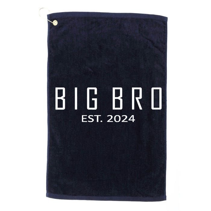 Big Bro Est 2024 Funny First Time Brother Promoted Golf Towel