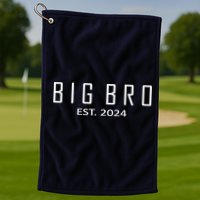 Big Bro Est 2024 Funny First Time Brother Promoted Golf Towel