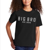 Big Bro Est 2024 Funny First Time Brother Promoted Kids T-Shirt