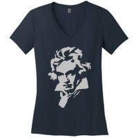 Beethoven Women's V-Neck T-Shirt