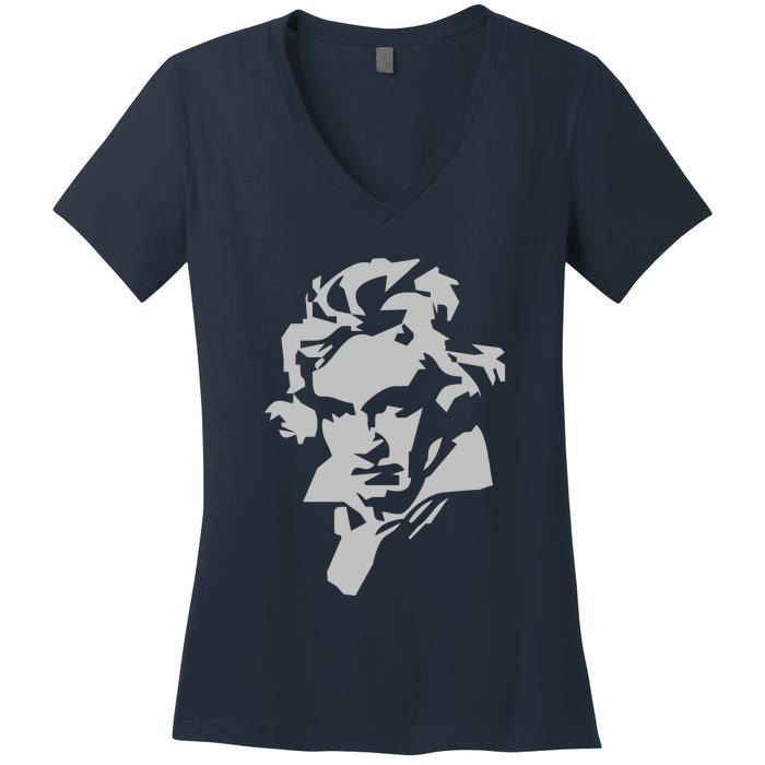 Beethoven Women's V-Neck T-Shirt