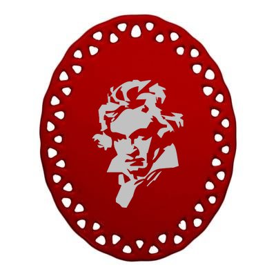 Beethoven Ceramic Oval Ornament