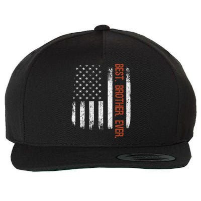 Best Brother Ever American Flag Fathers Day Gift Wool Snapback Cap