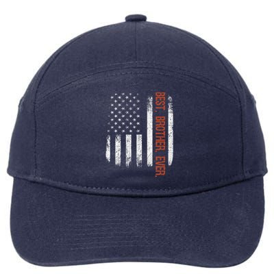 Best Brother Ever American Flag Fathers Day Gift 7-Panel Snapback Hat