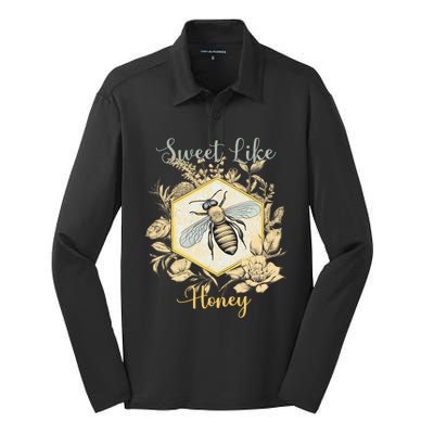 Bee Silk Touch Performance Long Sleeve Polo