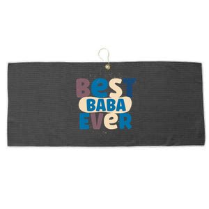 Best Baba Ever Dad Father Persian Arabic Daddy Papa Fathers Gift Large Microfiber Waffle Golf Towel