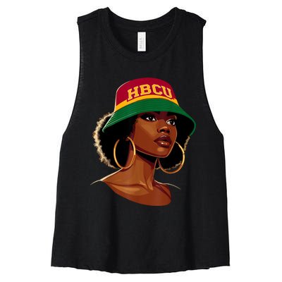 Beautiful Black Educated Hbcu Women's Racerback Cropped Tank